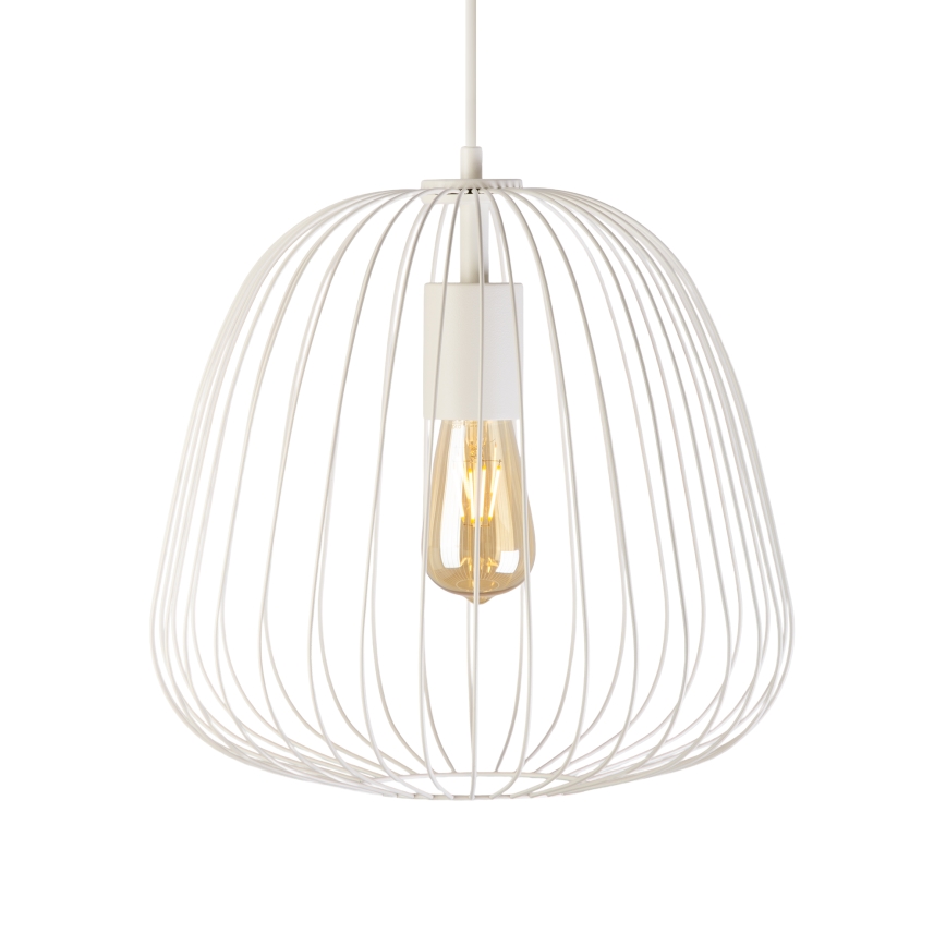 Κρεμαστό φωτιστικό με καλώδιο OVELLA 1xE27/15W/230V Ø 36 cm εκρού