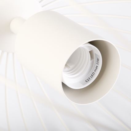 Κρεμαστό φωτιστικό με καλώδιο OVELLA 1xE27/15W/230V Ø 36 cm εκρού