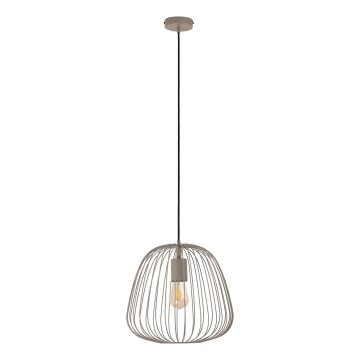 Κρεμαστό φωτιστικό με καλώδιο OVELLA, 1xE27/15W/230V, Ø 36 εκ., γκρι