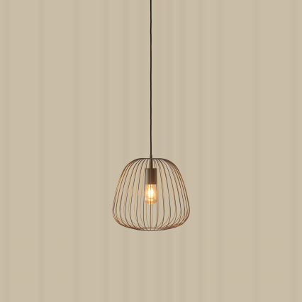 Κρεμαστό φωτιστικό με καλώδιο OVELLA, 1xE27/15W/230V, Ø 36 εκ., γκρι