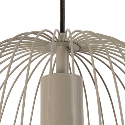 Κρεμαστό φωτιστικό με καλώδιο OVELLA, 1xE27/15W/230V, Ø 36 εκ., γκρι