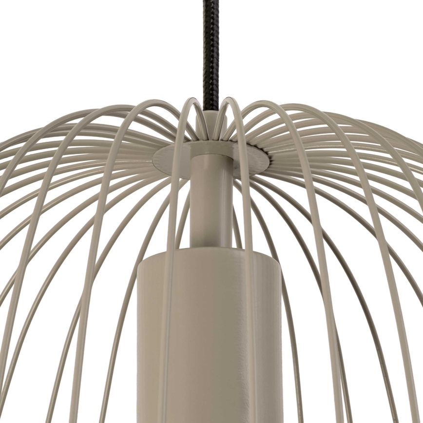 Κρεμαστό φωτιστικό με καλώδιο OVELLA, 1xE27/15W/230V, Ø 36 εκ., γκρι