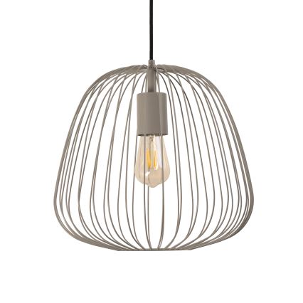 Κρεμαστό φωτιστικό με καλώδιο OVELLA, 1xE27/15W/230V, Ø 36 εκ., γκρι