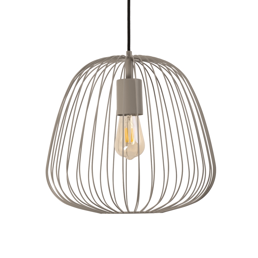 Κρεμαστό φωτιστικό με καλώδιο OVELLA, 1xE27/15W/230V, Ø 36 εκ., γκρι