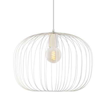 Κρεμαστό φωτιστικό με καλώδιο OVELLA 1xE27/15W/230V Ø 46 εκ., εκρού