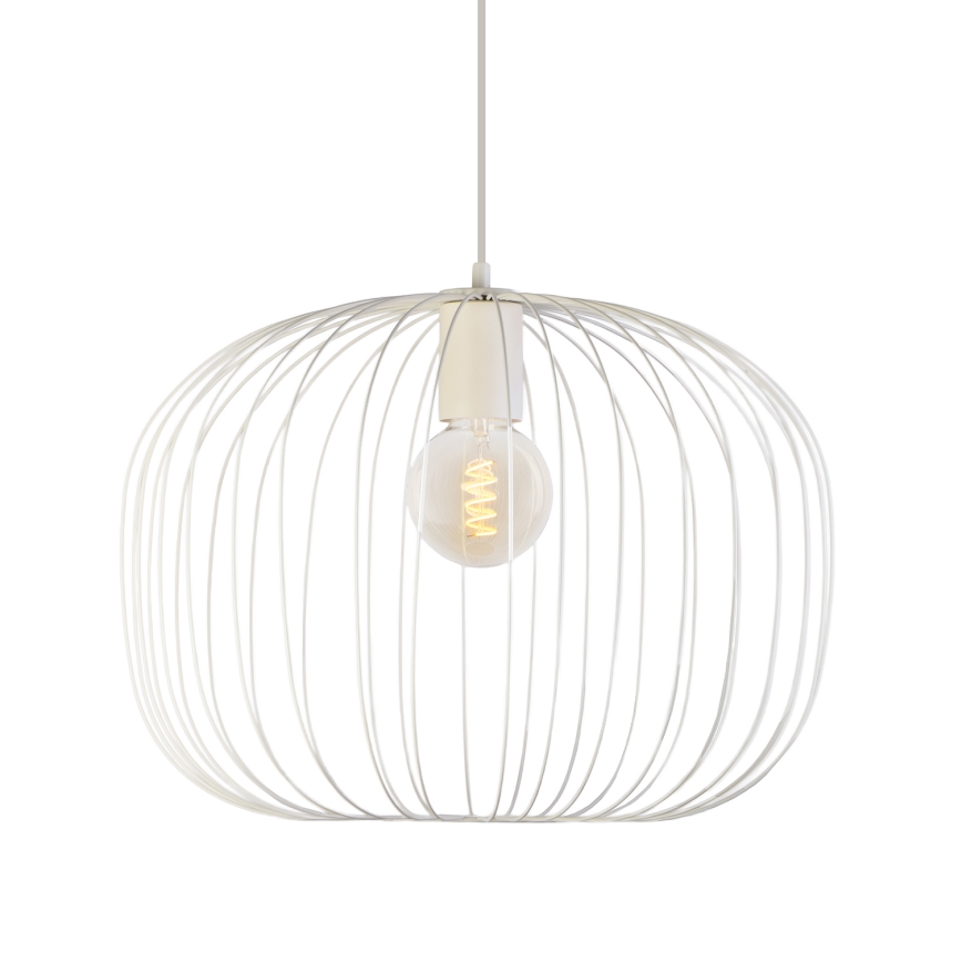 Κρεμαστό φωτιστικό με καλώδιο OVELLA 1xE27/15W/230V Ø 46 εκ., εκρού