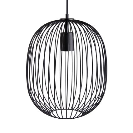 Κρεμαστό φωτιστικό με καλώδιο OVELLA 1xE27/15W/230V, διάμ. 34 cm, μαύρο