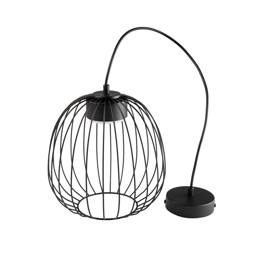 Κρεμαστό φωτιστικό με καλώδιο OVELLA 1xGX53/10W/230V Ø 25 εκ. μαύρο