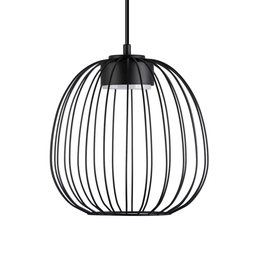 Κρεμαστό φωτιστικό με καλώδιο OVELLA 1xGX53/10W/230V Ø 25 εκ. μαύρο