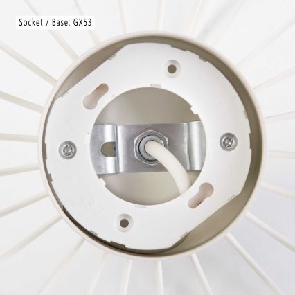Κρεμαστό φωτιστικό με καλώδιο OVELLA 1xGX53/10W/230V, διάμ. 25 εκ., εκρού