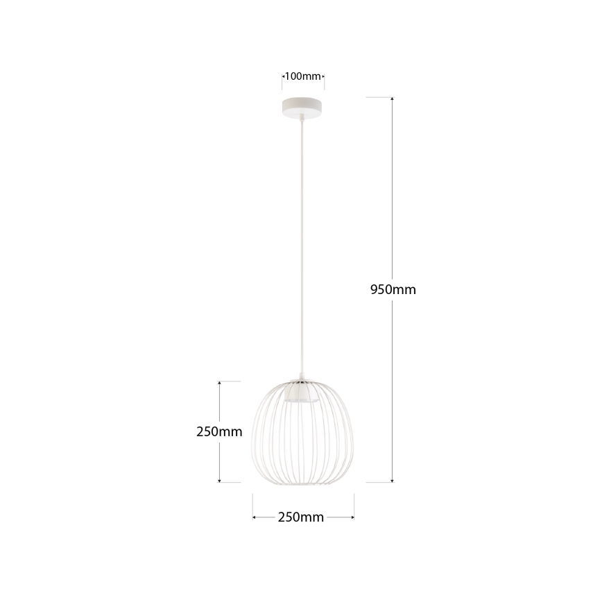Κρεμαστό φωτιστικό με καλώδιο OVELLA 1xGX53/10W/230V, διάμ. 25 εκ., εκρού