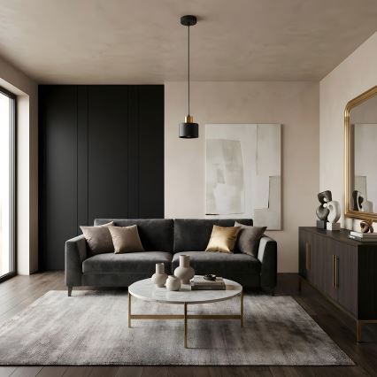 Κρεμαστό φωτιστικό με καλώδιο PARKLA 1xE27/15W/230V μαύρο
