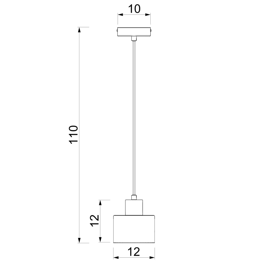 Κρεμαστό φωτιστικό με καλώδιο PARKLA 1xE27/15W/230V μαύρο