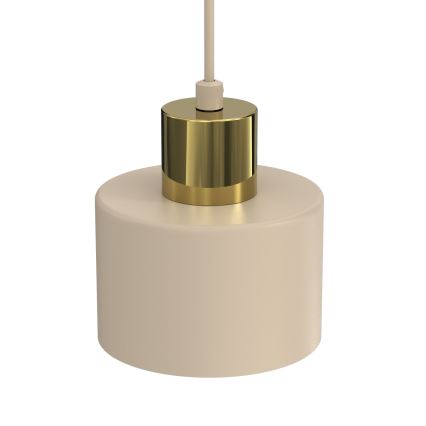 Κρεμαστό φωτιστικό με καλώδιο PARKLA 1xE27/15W/230V μπεζ/χρυσό