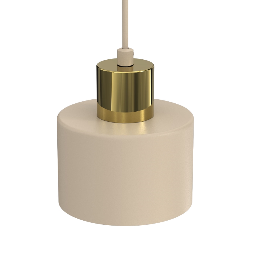 Κρεμαστό φωτιστικό με καλώδιο PARKLA 1xE27/15W/230V μπεζ/χρυσό