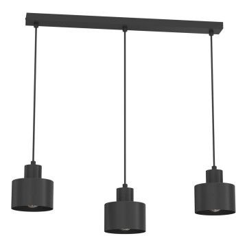 Κρεμαστό φωτιστικό με καλώδιο PARKLA 3xE27/15W/230V, μαύρο