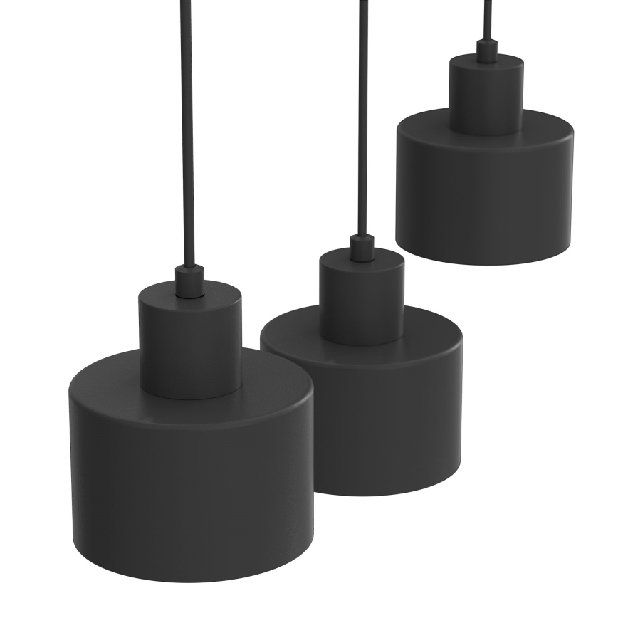Κρεμαστό φωτιστικό με καλώδιο PARKLA 3xE27/15W/230V, μαύρο