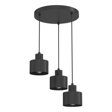 Κρεμαστό φωτιστικό με καλώδιο PARKLA, 3xE27/15W/230V, μαύρο