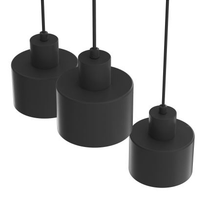 Κρεμαστό φωτιστικό με καλώδιο PARKLA, 3xE27/15W/230V, μαύρο