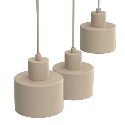 Κρεμαστό φωτιστικό με καλώδιο PARKLA 3xE27/15W/230V μπεζ