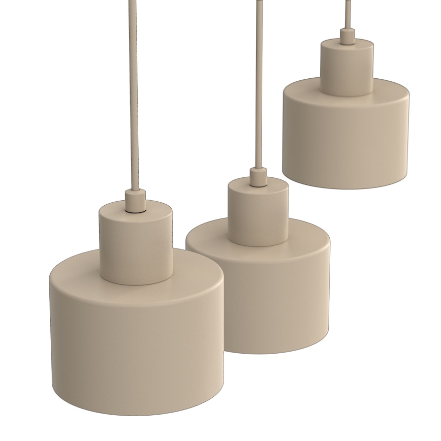 Κρεμαστό φωτιστικό με καλώδιο PARKLA 3xE27/15W/230V μπεζ