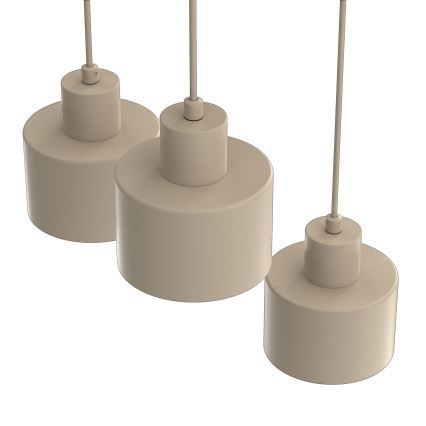 Κρεμαστό φωτιστικό με καλώδιο PARKLA 3xE27/15W/230V μπεζ