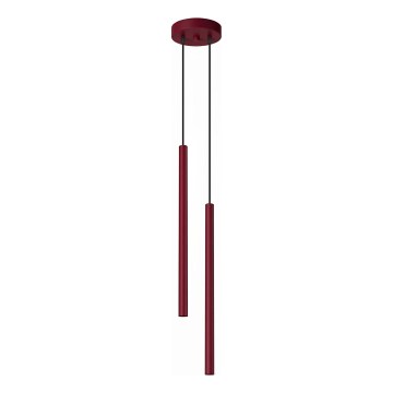 Κρεμαστό φωτιστικό με καλώδιο PASTELO, 2xG9/8W/230V, κόκκινο