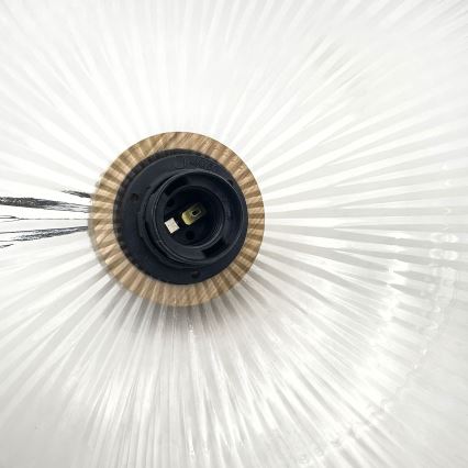 Κρεμαστό φωτιστικό με καλώδιο PIA 1xE27/60W/230V, διάμετρος 30 cm, φινίρισμα δρυός