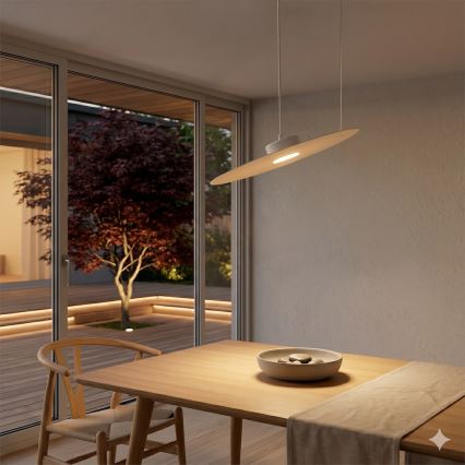 Κρεμαστό φωτιστικό με καλώδιο PIATTO 1xGX53/15W/230V Ø 45 cm λευκό