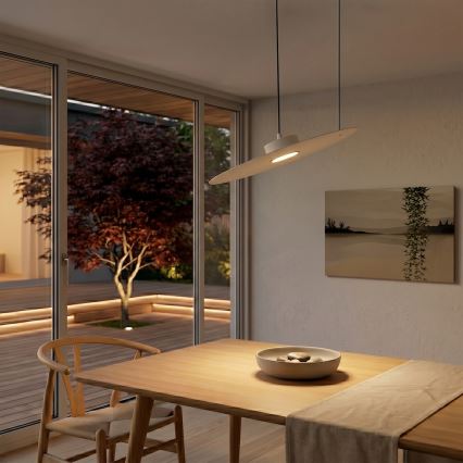 Κρεμαστό φωτιστικό με καλώδιο PIATTO 1xGX53/15W/230V Ø 45 εκ. μπεζ