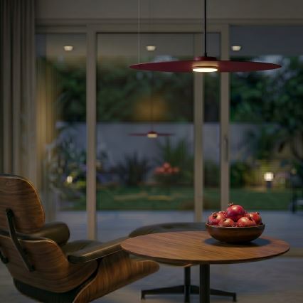 Κρεμαστό φωτιστικό με καλώδιο PIATTO 1xGX53/15W/230V Ø 55 cm βυσσινί