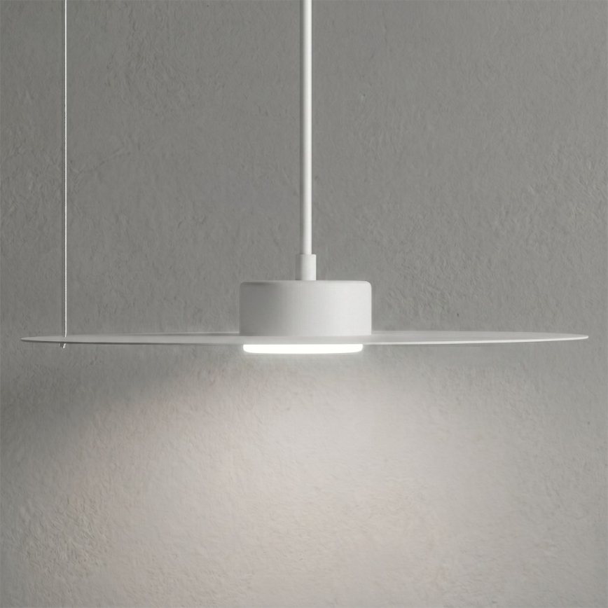 Κρεμαστό φωτιστικό με καλώδιο PIATTO 1xGX53/15W/230V διάμ. 35 cm λευκό