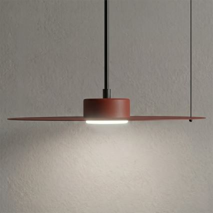 Κρεμαστό φωτιστικό με καλώδιο PIATTO 1xGX53/15W/230V διάμ. 35 cm μπορντό
