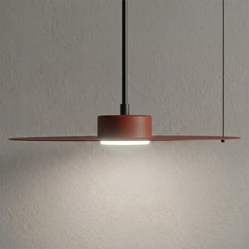Κρεμαστό φωτιστικό με καλώδιο PIATTO 1xGX53/15W/230V διάμ. 35 cm μπορντό