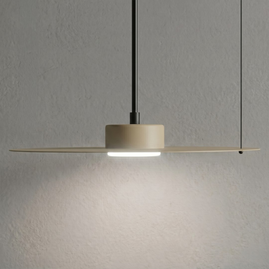 Κρεμαστό φωτιστικό με καλώδιο PIATTO 1xGX53/15W/230V διάμ. 35 εκ. μπεζ