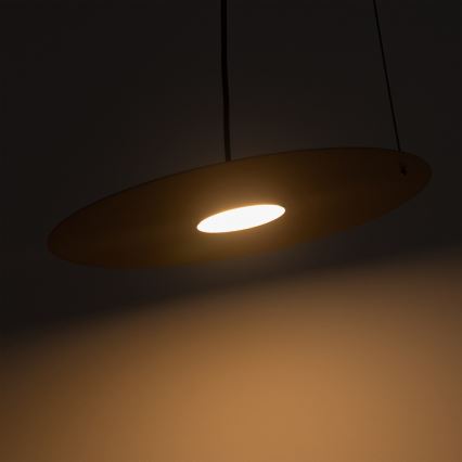 Κρεμαστό φωτιστικό με καλώδιο PIATTO 1xGX53/15W/230V διάμ. 35 εκ. μπεζ