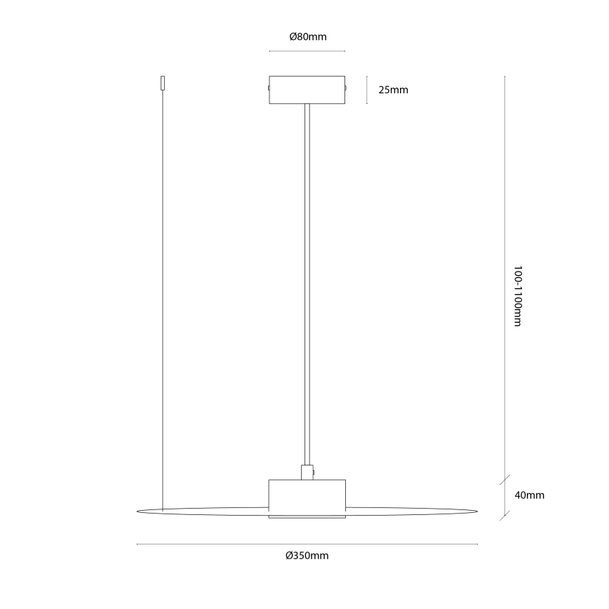 Κρεμαστό φωτιστικό με καλώδιο PIATTO 1xGX53/15W/230V διάμ. 35 εκ. μπεζ