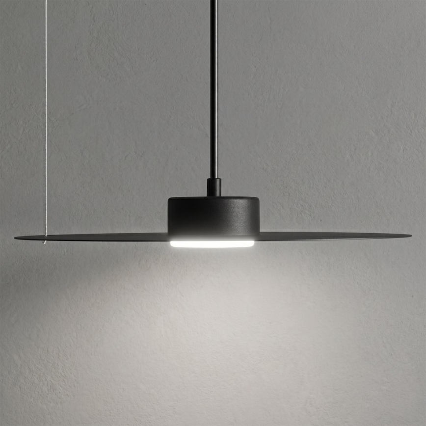 Κρεμαστό φωτιστικό με καλώδιο PIATTO 1xGX53/15W/230V, διάμετρος 35 cm, μαύρο