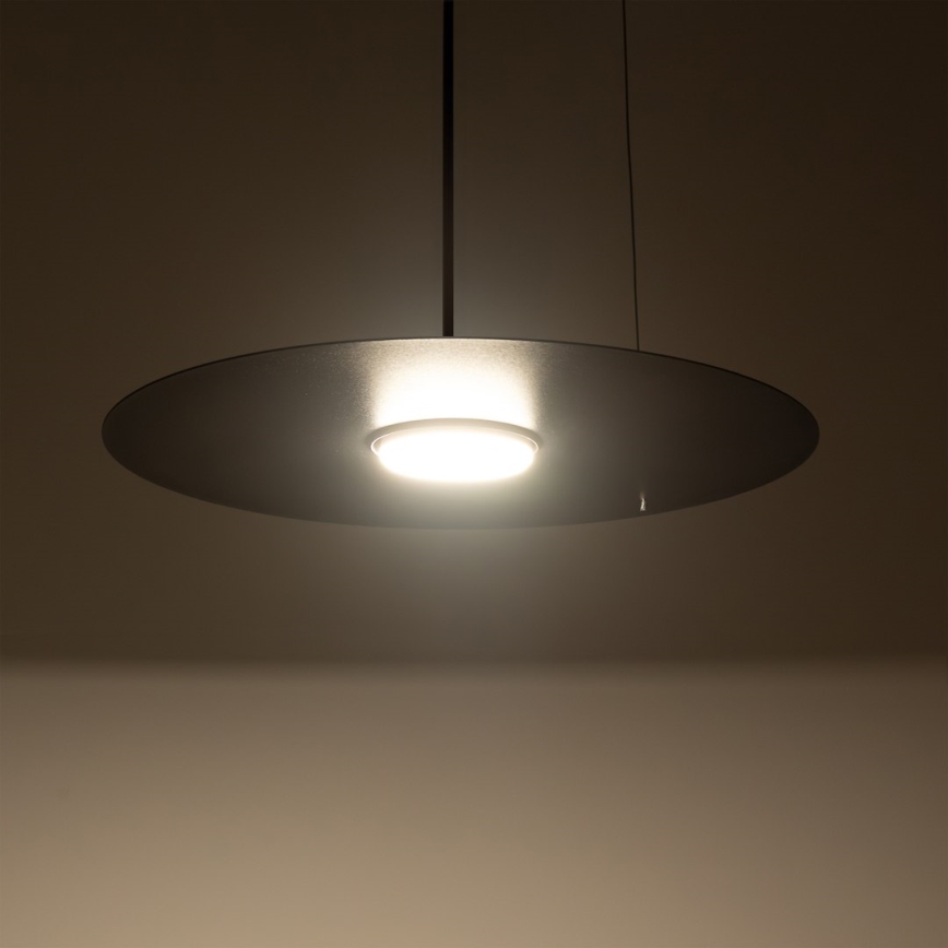 Κρεμαστό φωτιστικό με καλώδιο PIATTO 1xGX53/15W/230V, διάμετρος 35 cm, μαύρο