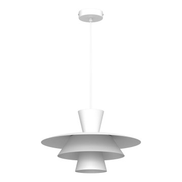 Κρεμαστό φωτιστικό με καλώδιο PLATO 1xE27/15W/230V λευκό