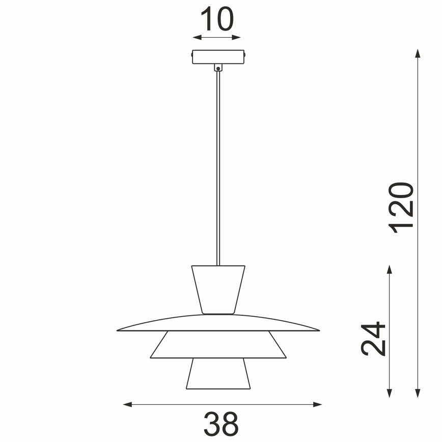 Κρεμαστό φωτιστικό με καλώδιο PLATO 1xE27/15W/230V λευκό