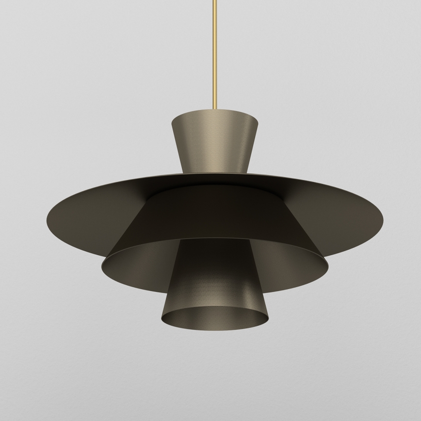 Κρεμαστό φωτιστικό με καλώδιο PLATO 1xE27/15W/230V σε απόχρωση μπρονζέ