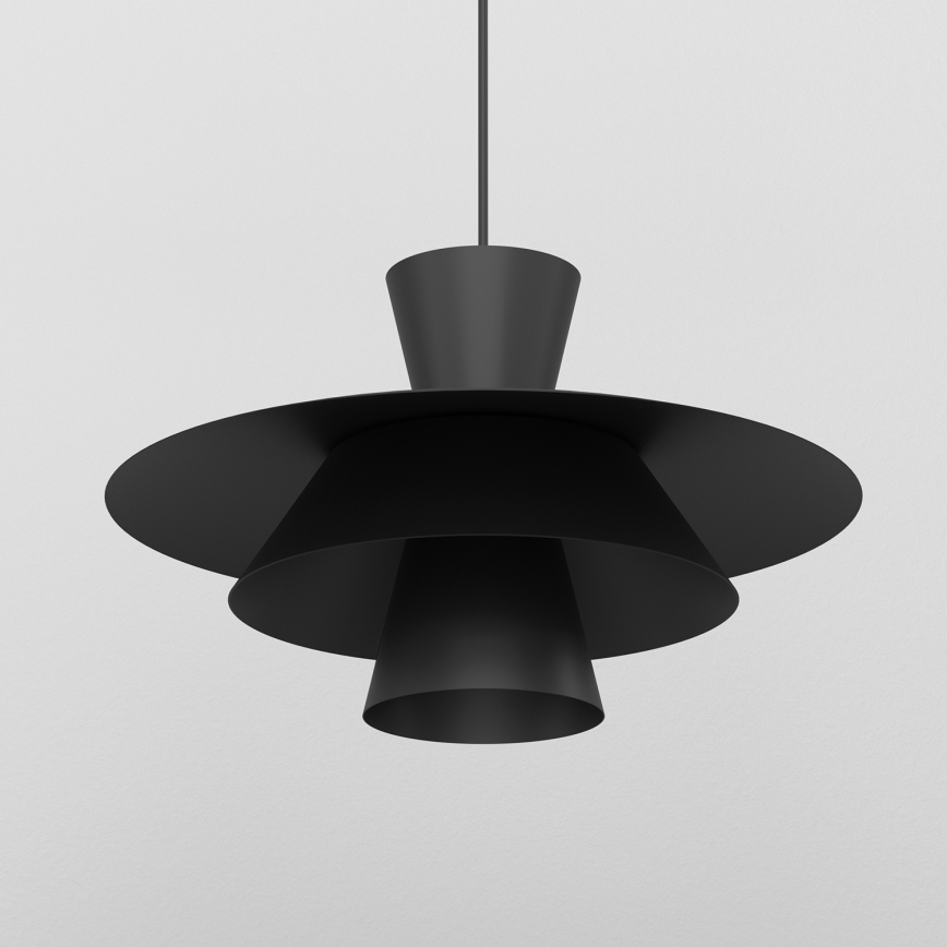 Κρεμαστό φωτιστικό με καλώδιο PLATO 1xE27/15W/230V μαύρο