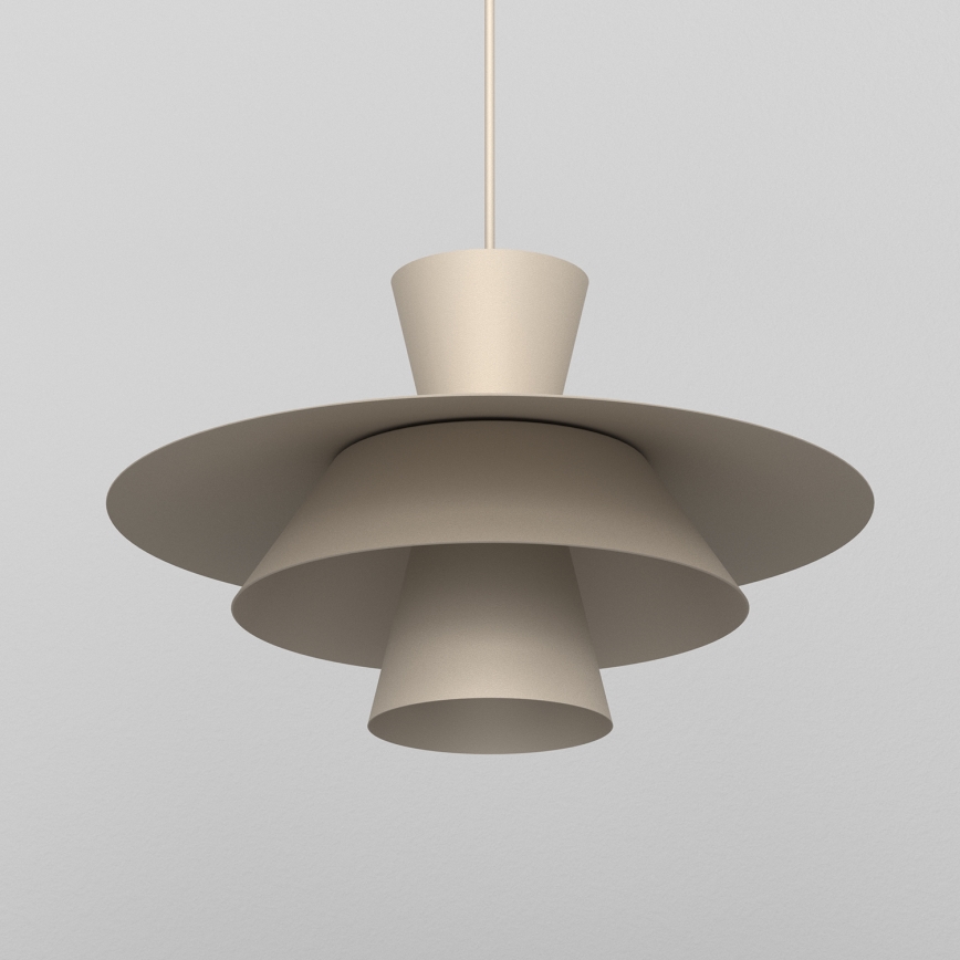 Κρεμαστό φωτιστικό με καλώδιο PLATO 1xE27/15W/230V μπεζ