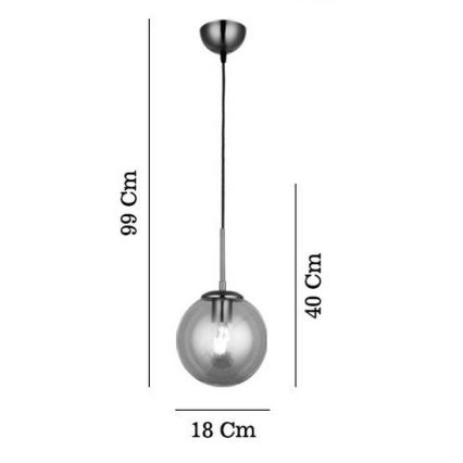Κρεμαστό φωτιστικό με καλώδιο POLINO 1xE27/40W/230V μπρονζέ