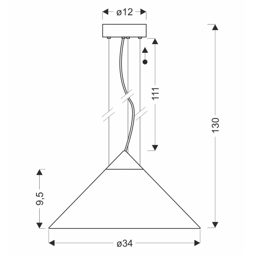 Κρεμαστό φωτιστικό με καλώδιο PRESTO 1xGX53/10W/230V Ø 34 cm χρυσό/καπνιστό γκρι