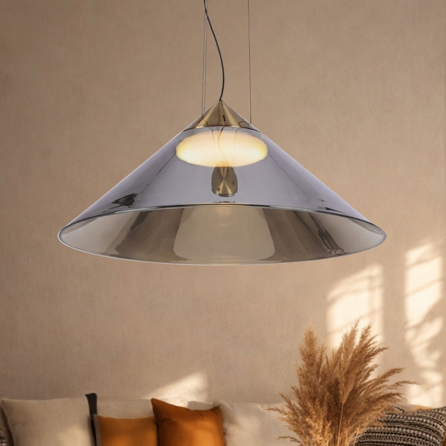 Κρεμαστό φωτιστικό με καλώδιο PRESTO 1xGX53/10W/230V Ø 50 cm χρυσό/καπνιστό γκρι