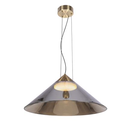 Κρεμαστό φωτιστικό με καλώδιο PRESTO 1xGX53/10W/230V Ø 50 cm χρυσό/καπνιστό γκρι