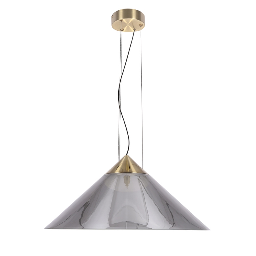 Κρεμαστό φωτιστικό με καλώδιο PRESTO 1xGX53/10W/230V Ø 50 cm χρυσό/καπνιστό γκρι