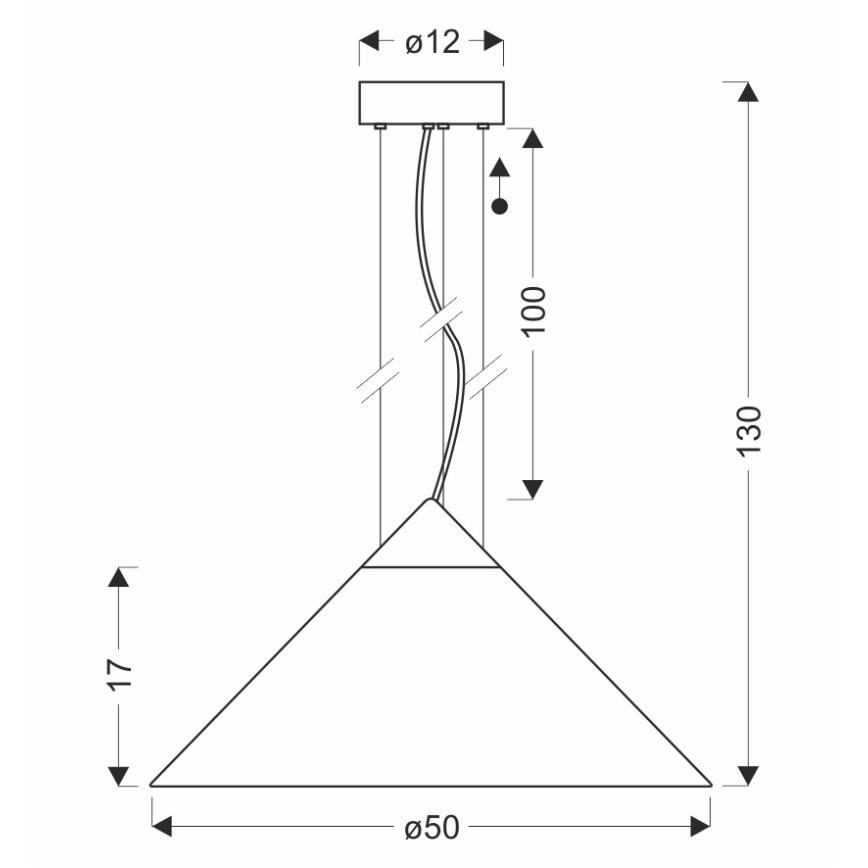 Κρεμαστό φωτιστικό με καλώδιο PRESTO 1xGX53/10W/230V Ø 50 cm χρυσό/καπνιστό γκρι